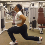 Mo'Nique gettin' in her lunges!