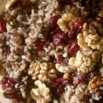 Wild rice with cranberries and walnuts, a favorite in my house!